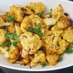 Oven Roasted Curried Cauliflower