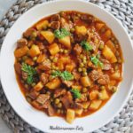 Bazella w Riz (Green Pea stew with Beef & Potatoes)