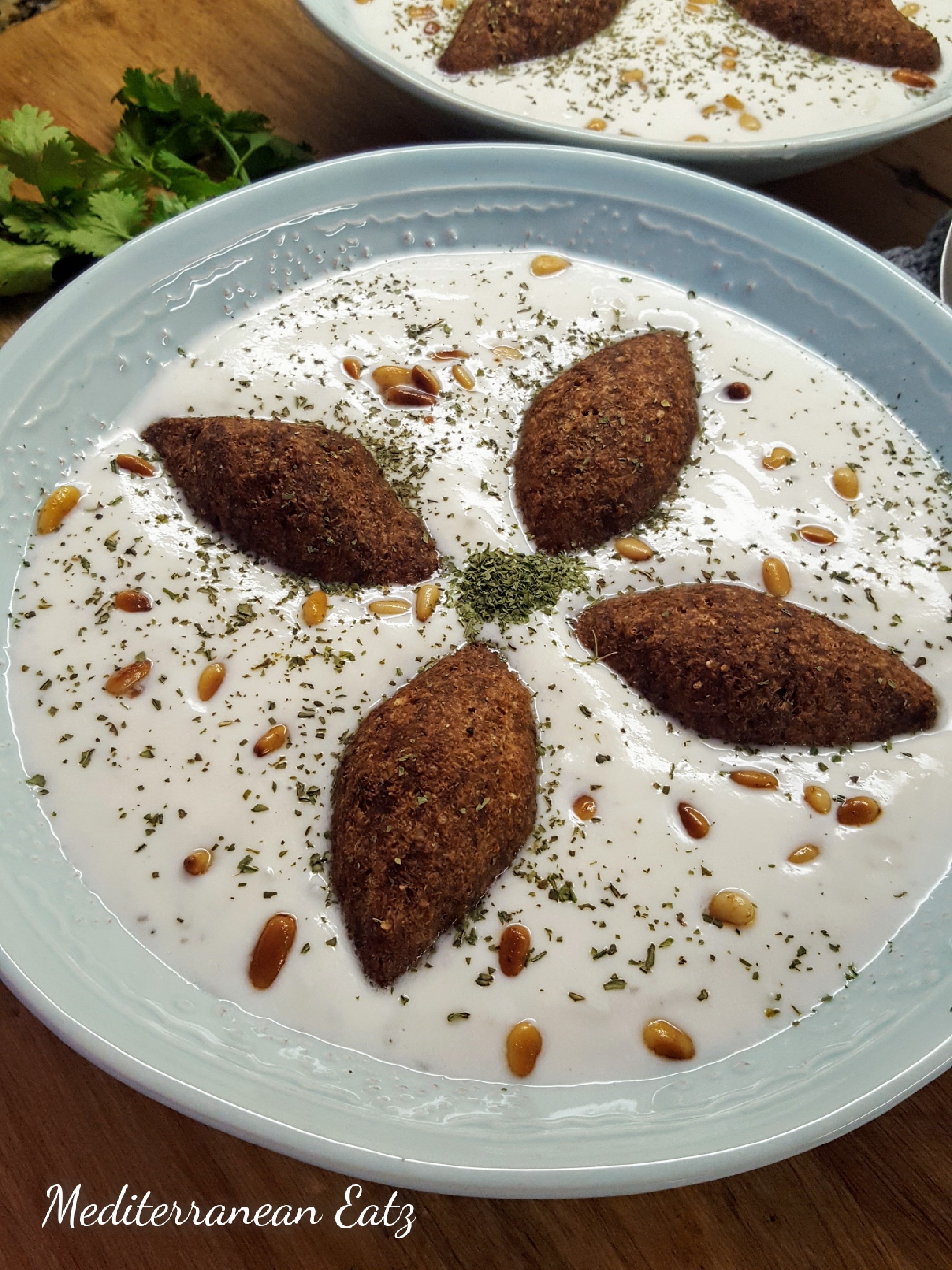 Kibbeh Bi Laban (Fried Kibbeh Meatballs in Yogurt sauce ...